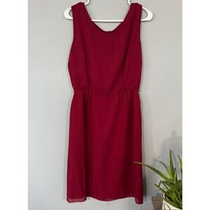 Vintage Miss Elliette California Darker Red Sleeveless Dress Approx Size Large